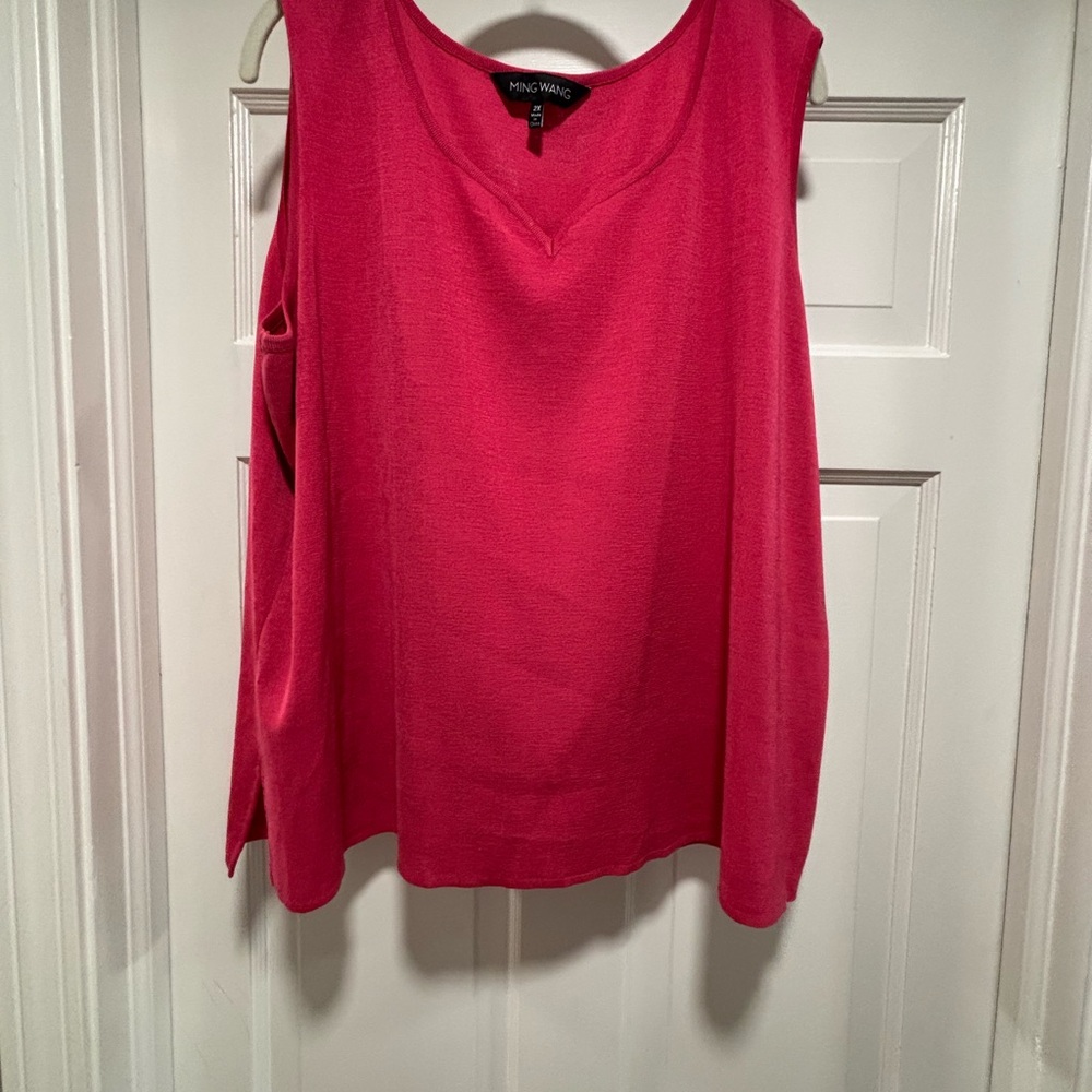 Ming Wang Pink Sleeveless Top